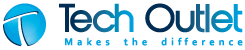 Logo van Tech Outlet met als slogan: Makes the difference